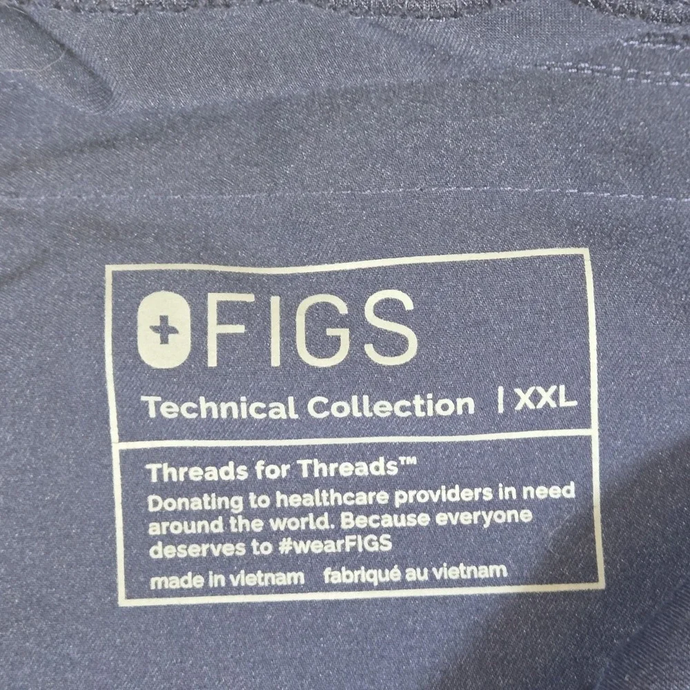 Figs Men's Axim Cargo Scrub Pants Size 2XL Navy Technical Collection Scrub Pants